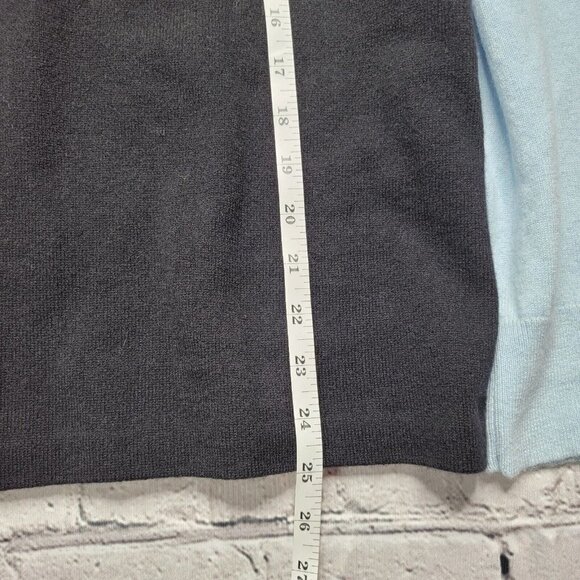 MrZ Wool Cashmere Blend V Neck Block Color Sweater NWT Size L - Picture 11 of 13